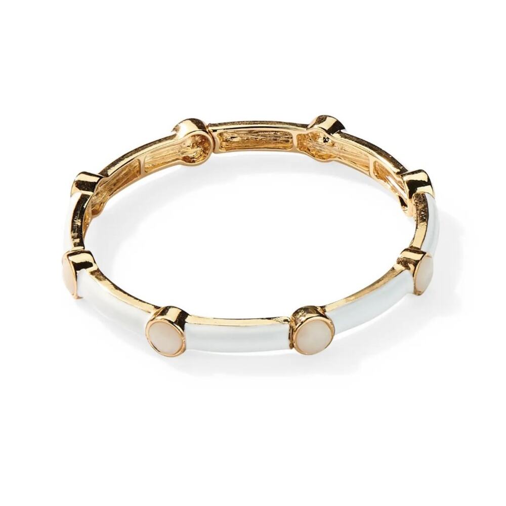 Park Lane Marshmallow Bracelet White/Gold